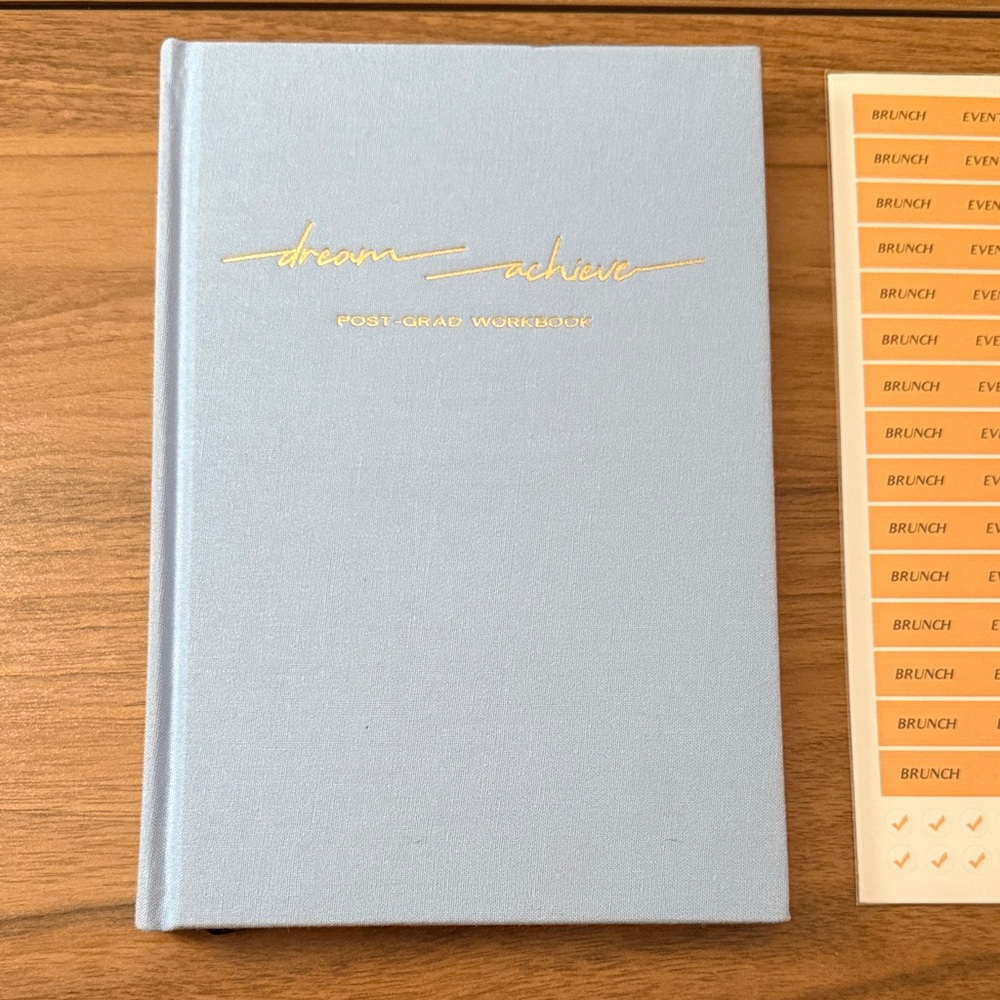 Elegant Cream POST GRAD Workbook with STICKERS-NEW